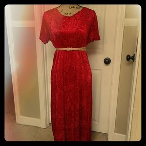 Red Velvet Dress